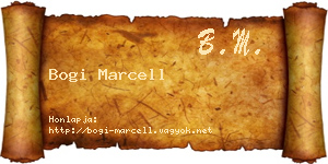 Bogi Marcell névjegykártya